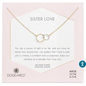 Dogeared 14K Gold Plated Sister Love Necklace